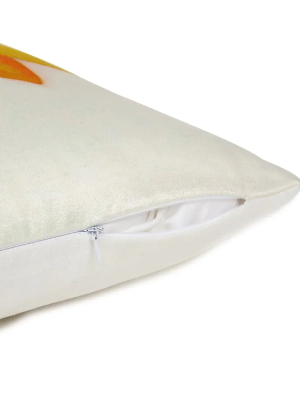 Oussum Cotton Cushion Cover Sunflower Print yellow Square Pillow Case Set of 2